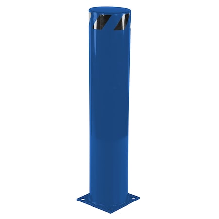 STEEL PIPE SAFETY BOLLARD 42X8.5 BLUE